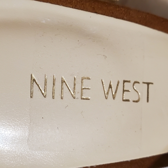 Nine West Tan Slip In Heels. Sz 11M New - Picture 8 of 10